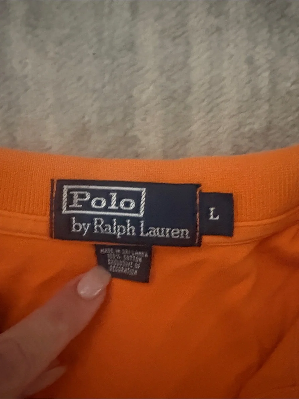 Ralph Lauren Orange Polo with Green Pony